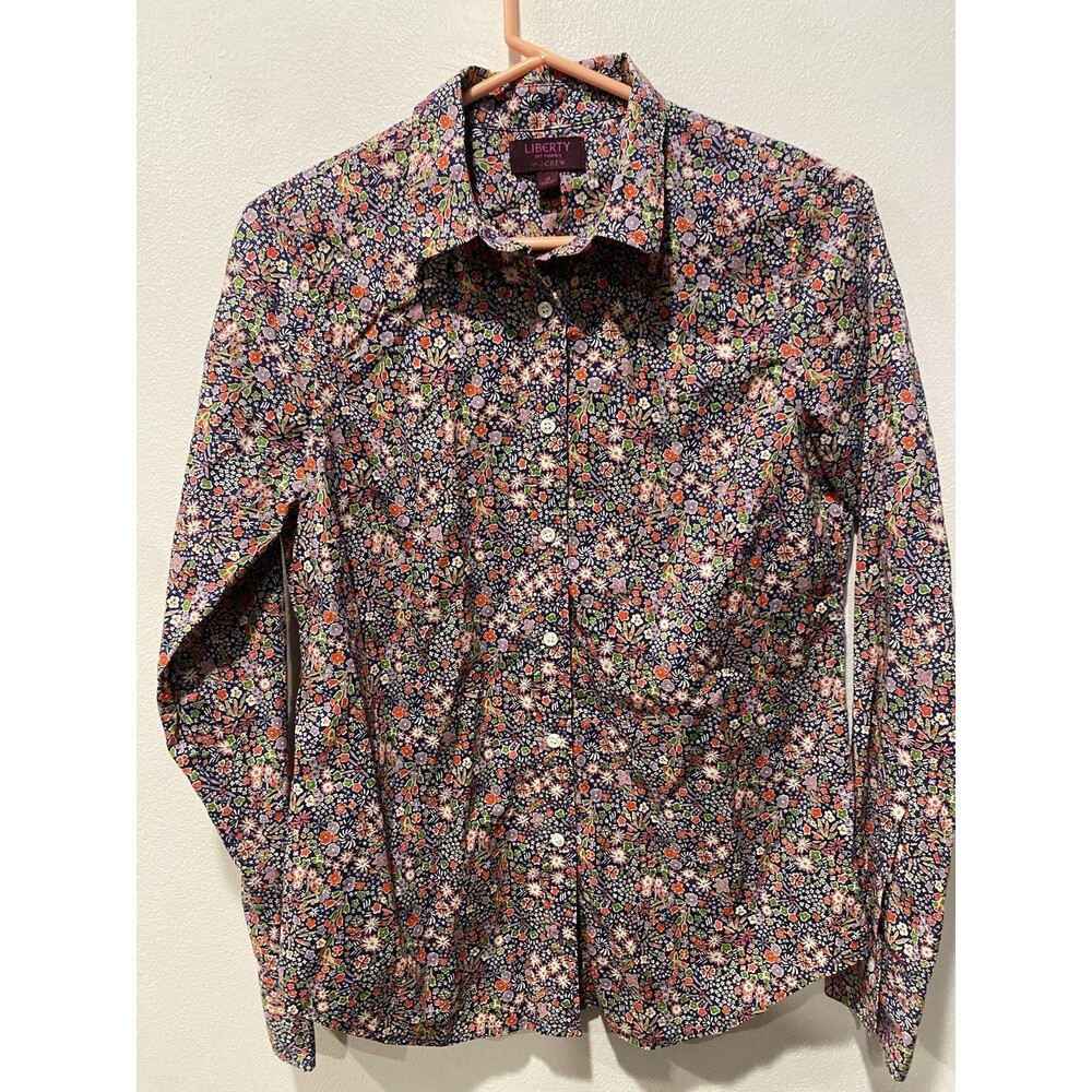 J.CREW Size 4 Perfect shirt in Liberty Art Fabrics Kayoko floral Style G0534 - Picture 3 of 6